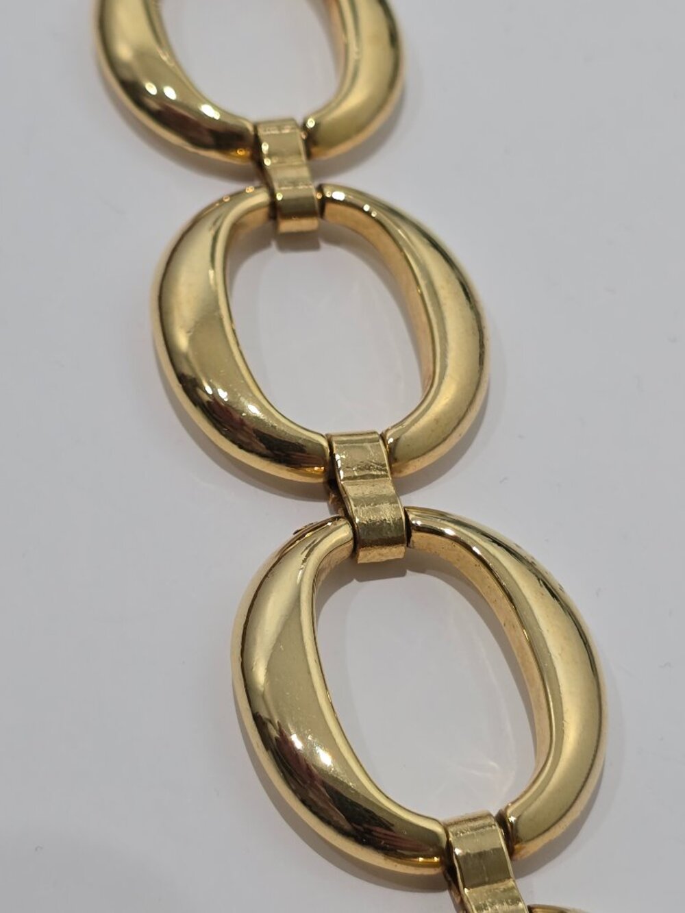 Vintage Gold Tone Chain Belt, Chunky Oval Links, Adjustable Statement Belt ~ 80s - Picture 9 of 9